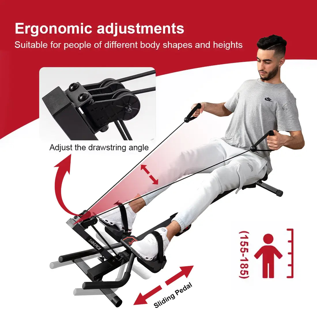 Tousains 3 in 1 Rowing Machine